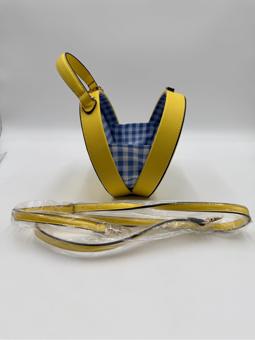 Yellow Lemon Slice Aldo Rhinestone Novelty Top-Handle Bag with Crossbody Strap - Picture 15 of 15